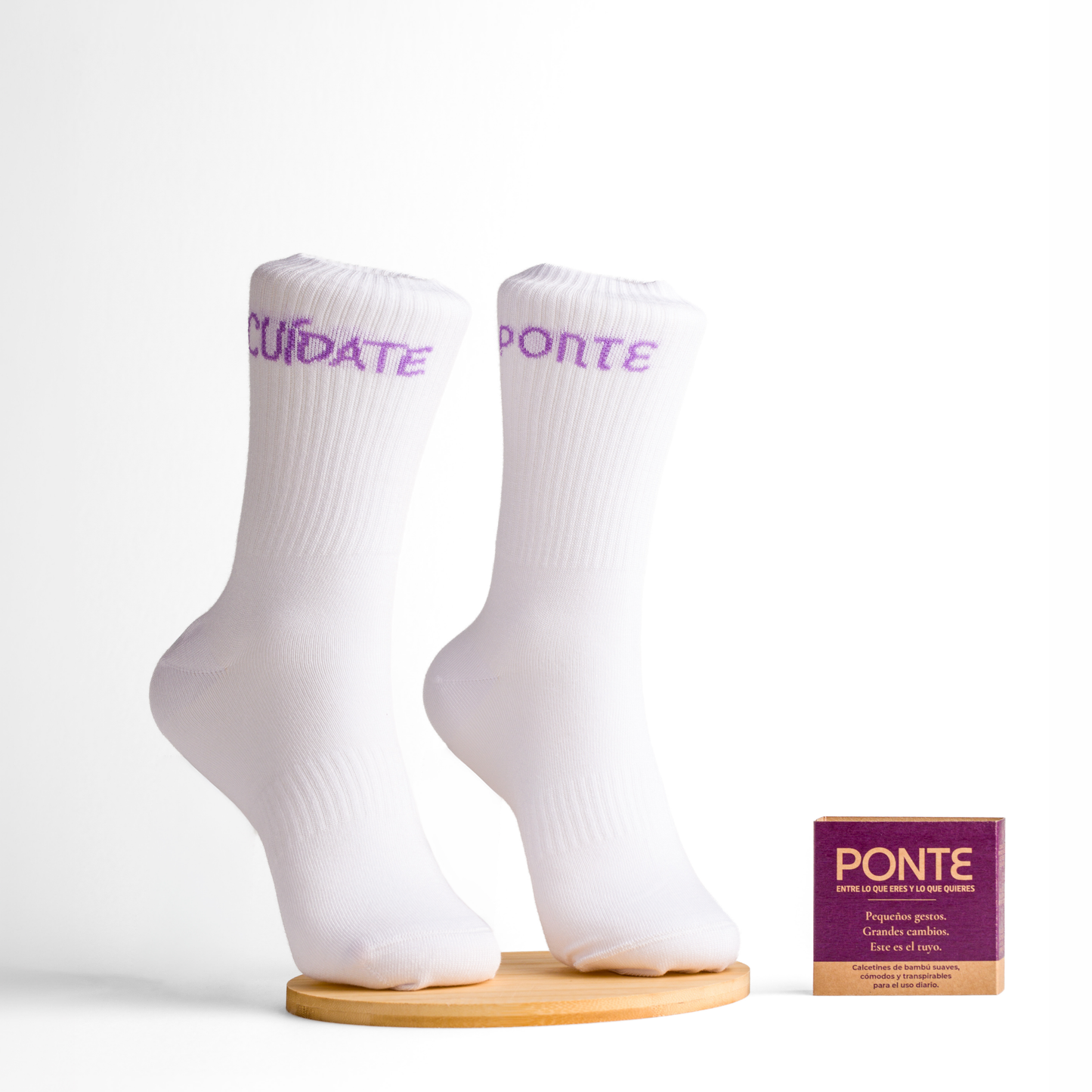 PONTE Calcetines de Bambú Premium para Mujer | Pack de 2 Pares con Neceser de Algodón