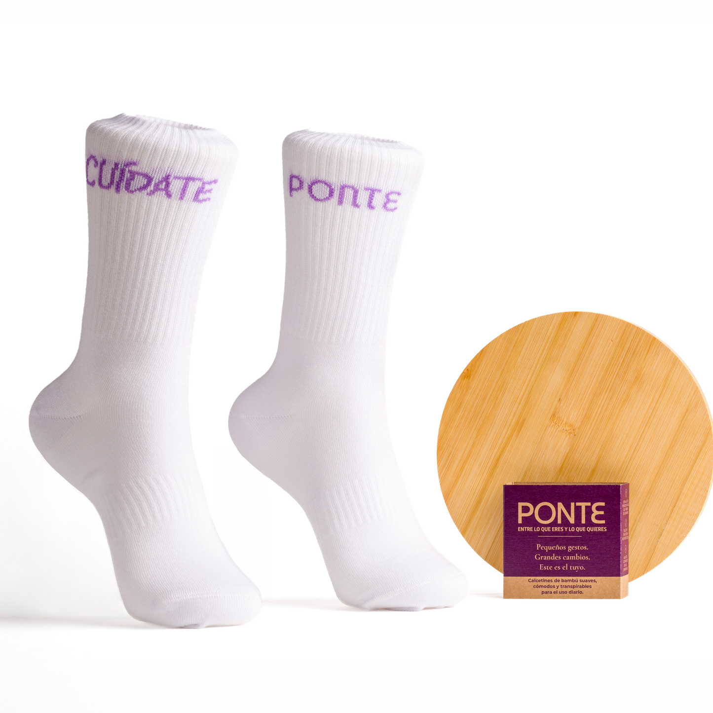 PONTE Calcetines de Bambú Premium para Mujer | Pack de 2 Pares con Neceser de Algodón