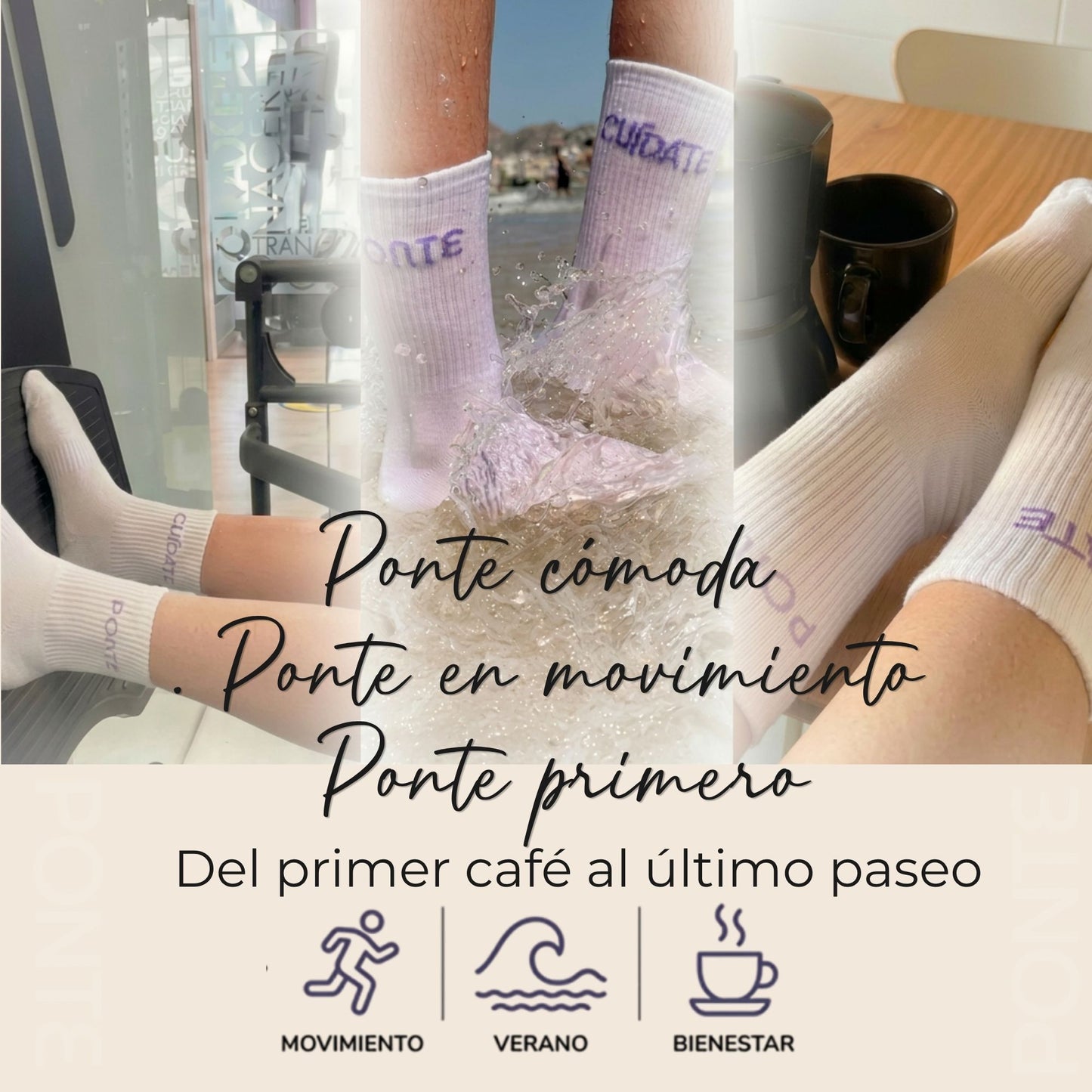 PONTE Calcetines de Bambú Premium para Mujer | Pack de 2 Pares con Neceser de Algodón
